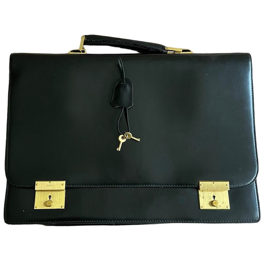 Vintage Gucci Double Lock Briefcase